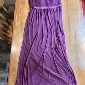 David's Bridal Mauve off the shoulder